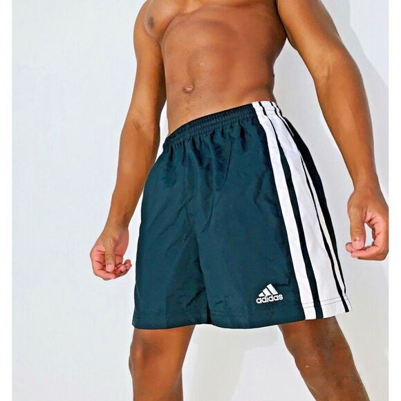 adidas Other - Adidas Vintage NWT Soccer Euro Team Shorts Nylon Black White Small